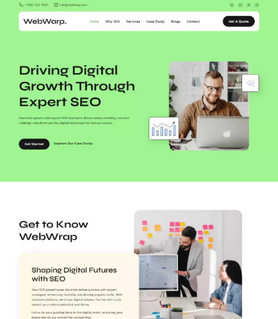 WebWarp - SEO Agency Template